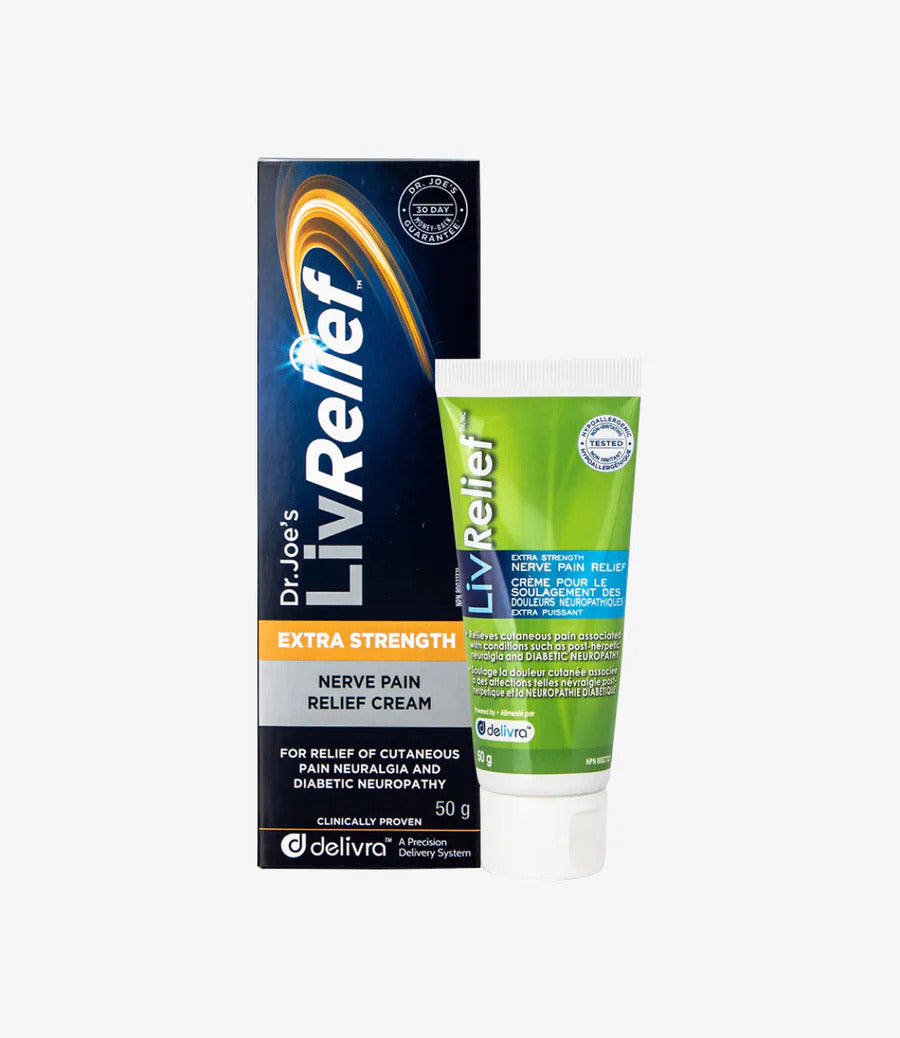 LivRelief Extra Strength Nerve Pain Relief Cream 50g - biosenseclinic.ca
