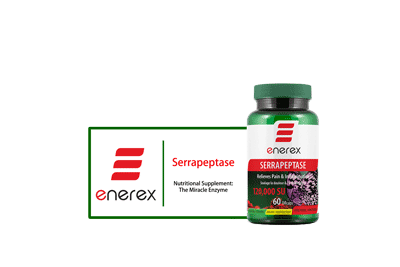 Serrapeptase (Enerex) - 120,000 U - BiosenseClinic.ca