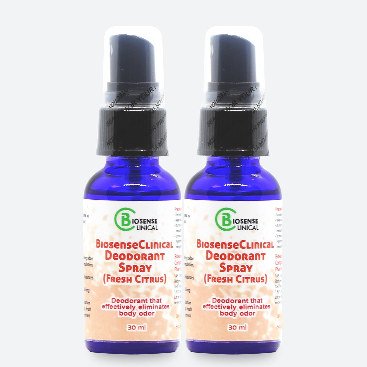 BiosenseClinical Deodorant Spray (Fresh Citrus) 30ml - BiosenseClinic.ca