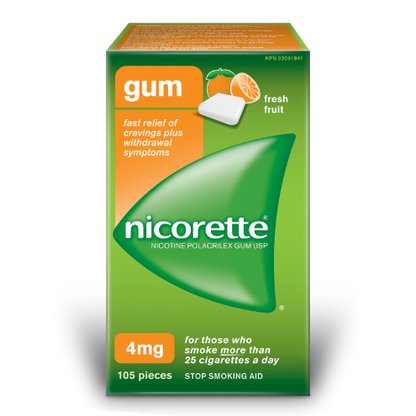 NICORETTE FRUIT FLAVOR GUM - BiosenseClinic.ca