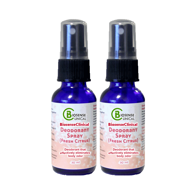 BiosenseClinical Deodorant Spray (Fresh Citrus) - BiosenseClinic.ca
