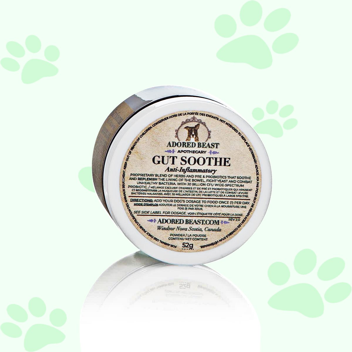 Adored Beast Gut Soothe | Anti-Inflammatory 52g - biosenseclinic.ca