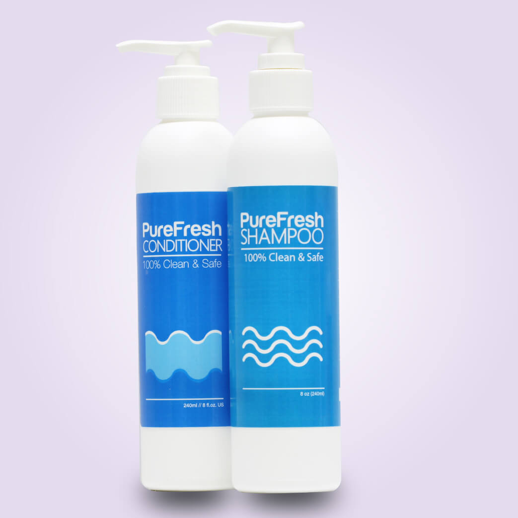PureFresh Shampoo & Conditioner Combo Set - Pump 240ml x 2 - BiosenseClinic.ca