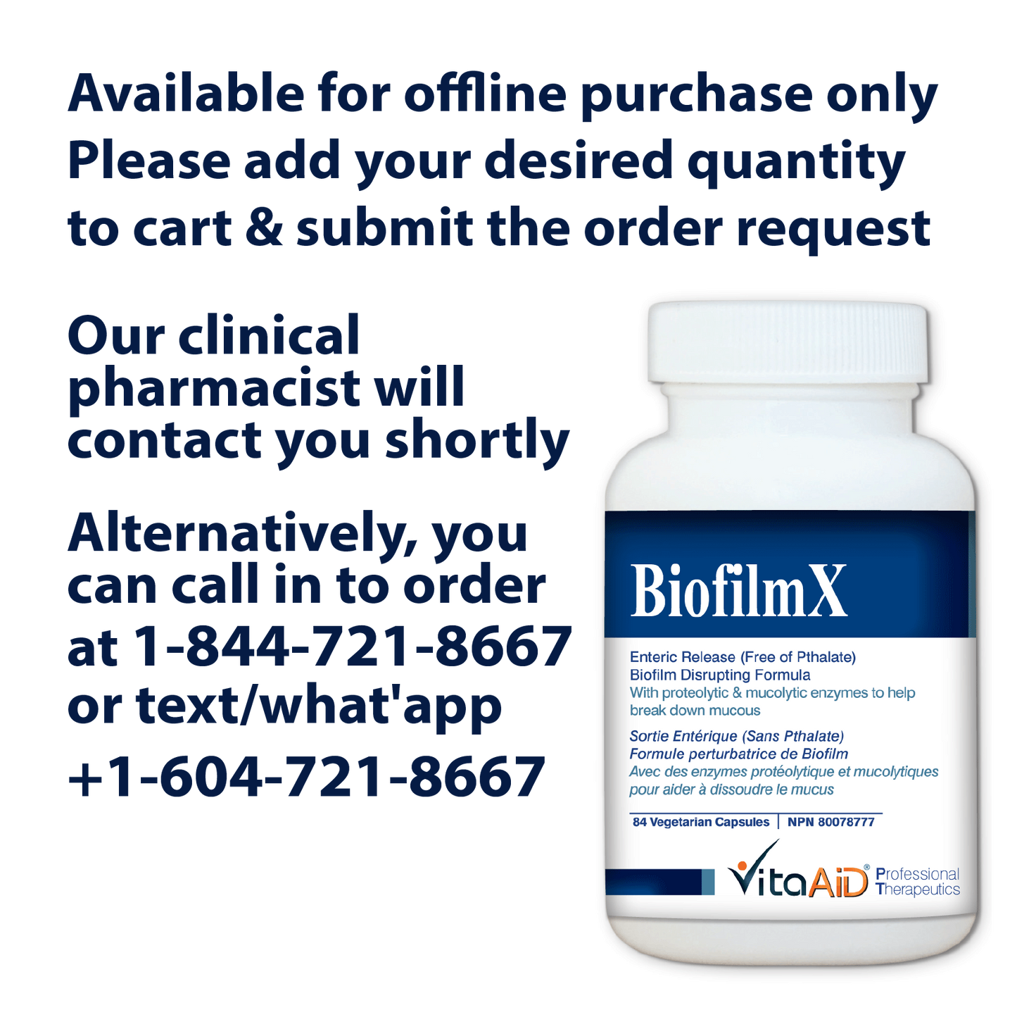 VitaAid BiofilmX - BiosenseClinic.ca