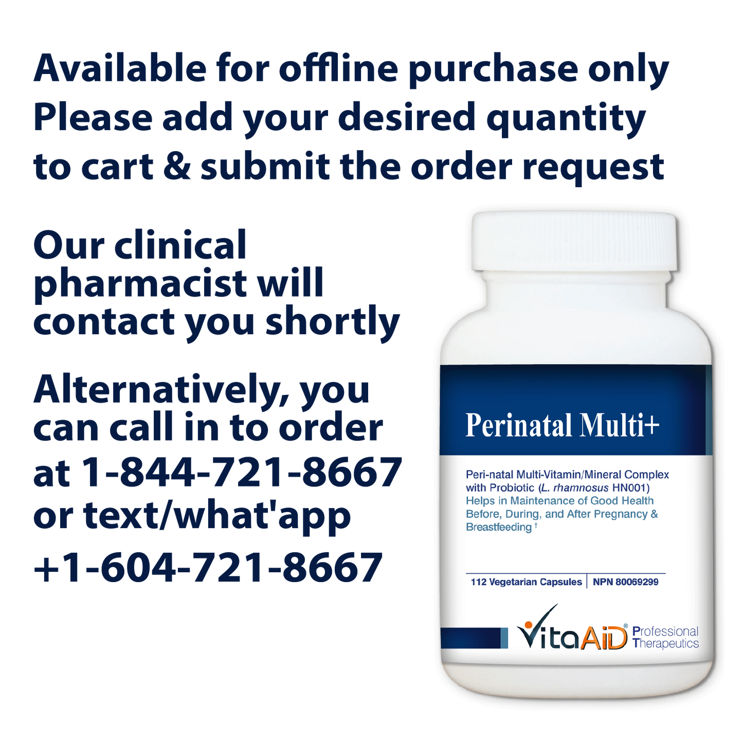 VitaAid Perinatal Multi+ - BiosenseClinic.ca