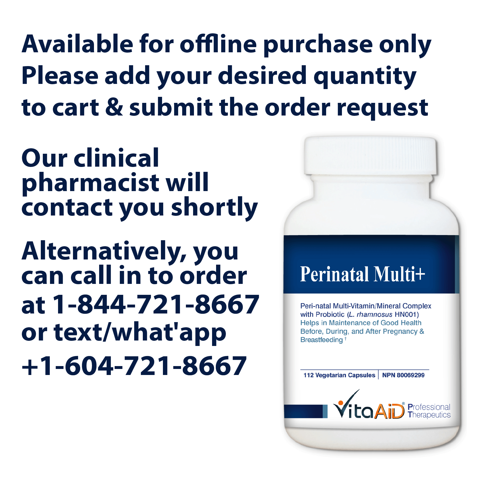 VitaAid Perinatal Multi+ - BiosenseClinic.ca